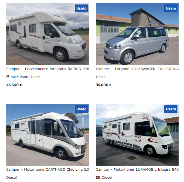 camper usati